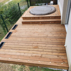 Habillage d’un spa et création d’une terrasse en bois à Saint Brévin-Les-Pins (Loire Atlantique, 44)