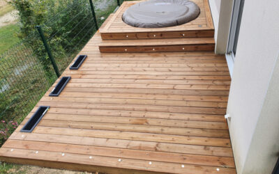 Habillage d’un spa et création d’une terrasse en bois à Saint-Brévin-les-Pins